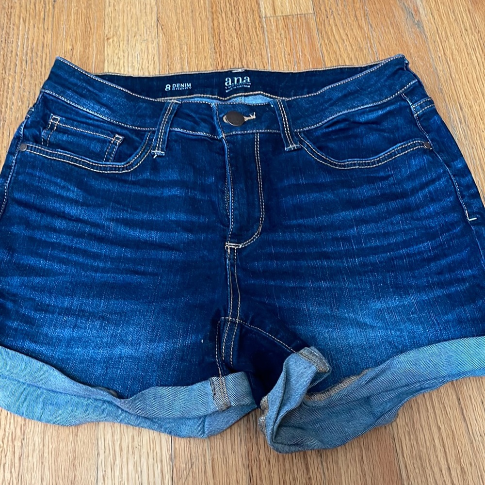 Blue denim jean shorts from a.n.a